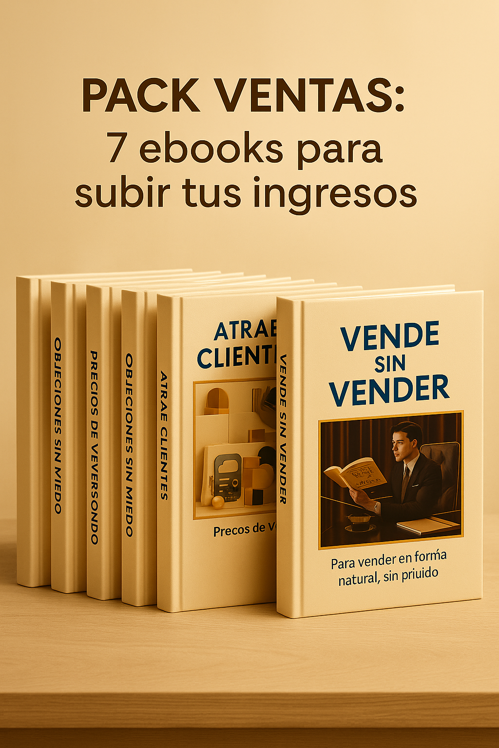 Pack de Ventas: Ebook 'Vende sin Vender' mas 6 Ebooks de Regalo