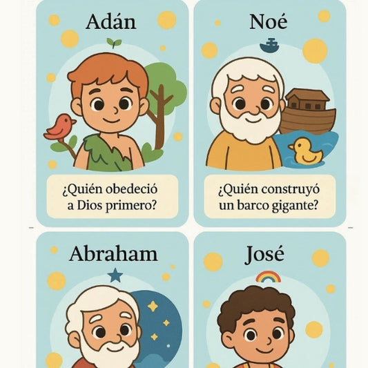 Tarjetas héroes de la Biblia