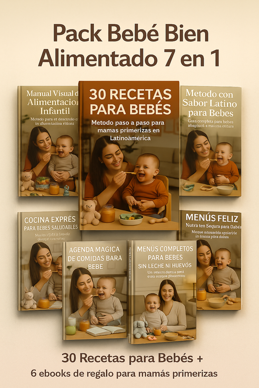 "30 Recetas para bebés"  Método Paso a Paso para mamás primerizas MAS BONOS.